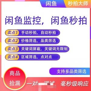 雨点监控闲鱼秒拍软件闲鱼监控软件钉钉推送强聊秒下单软件秒拍监控闲鱼能看到吗